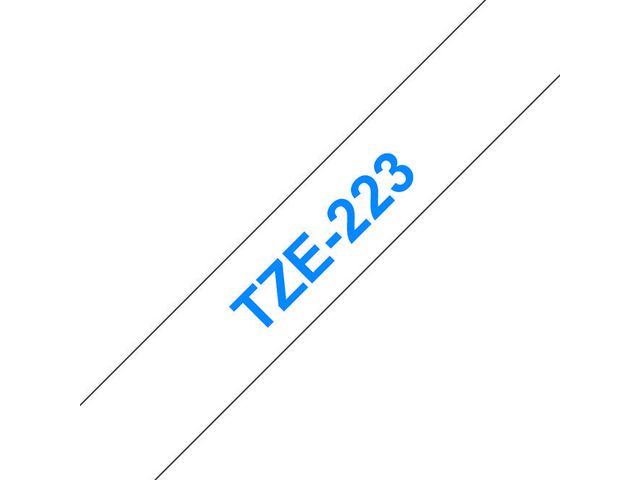 Tape P-Touch TZ-223 9mm blauw op wit