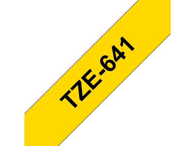 Tape P-Touch TZ-641 18mm zwart op geel