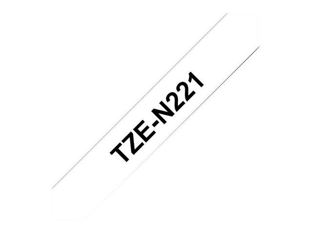 Tape P-Touch TZ-N221 9mm zwart op wit