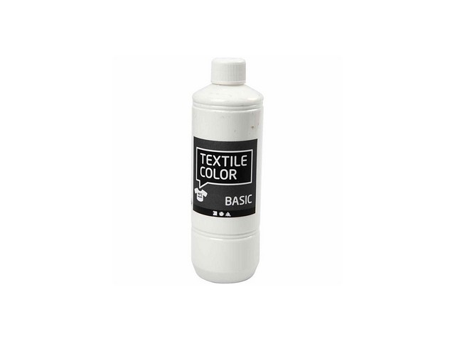 Textielverf basic wit/fl500ml