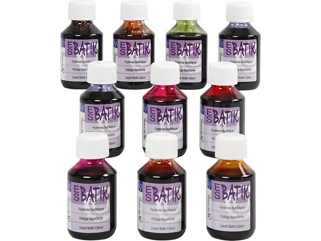Textielverf batik assorti/pk10x100ml