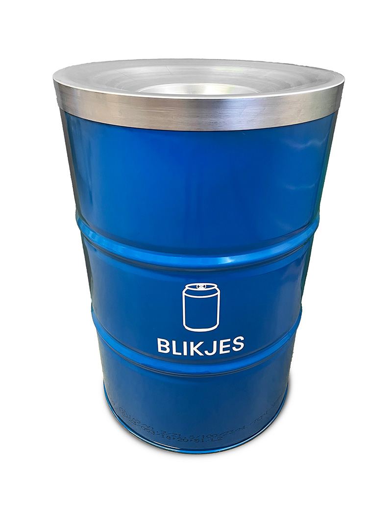 The BinBin Blikjes met vlamvertragend deksel 200 ltr