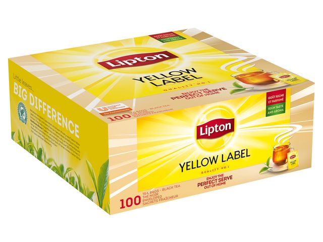 Thee Lipton FGS Yellow label/pk100
