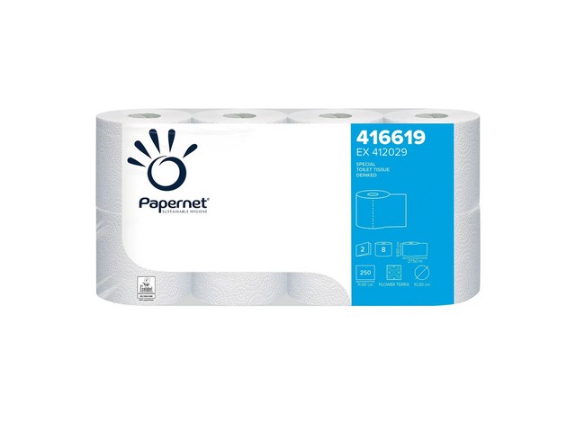 Toiletpapier 2L 250v nat/pk8x8rol