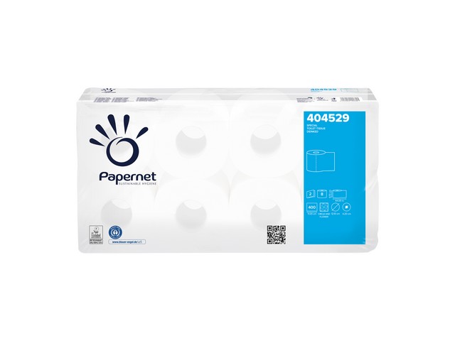 Toiletpapier 2lgs rec wit/pk8x400v