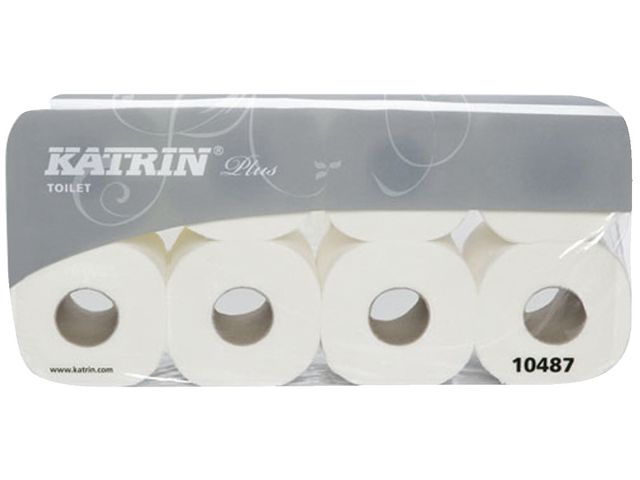 Toiletpapier Katrin Plus 3L wit/pk8x250v