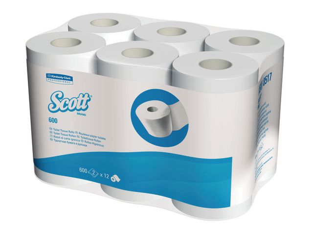 Toiletpapier Scott 600 2L wit pk/36
