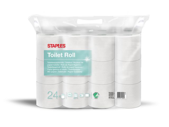 Toiletpapier SPLS 2lgs wit/pk24x350vel