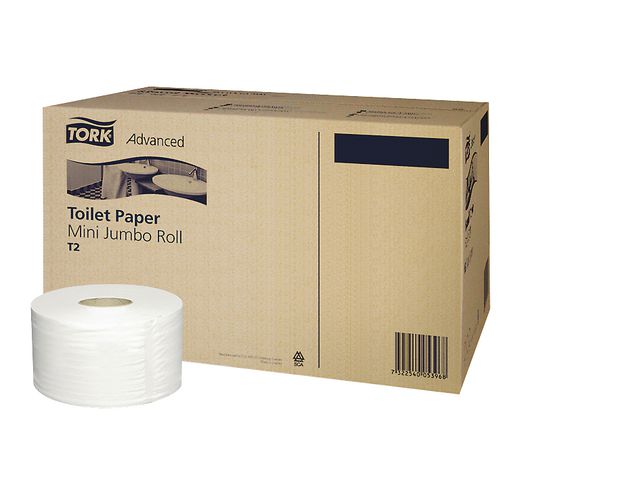 Toiletpapier Tork T2 Adv Mini Jumb 2L/12