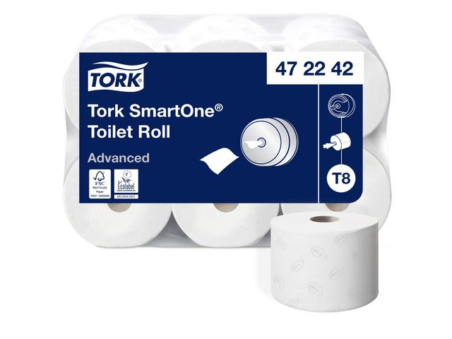 Toiletpapier Tork T8 Smartone 2L 1150v/6