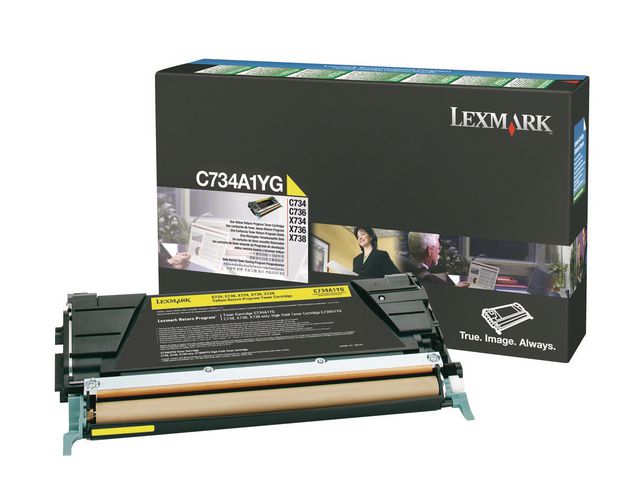 Toner Lexmark C734 Ret C734A1YG 6K geel