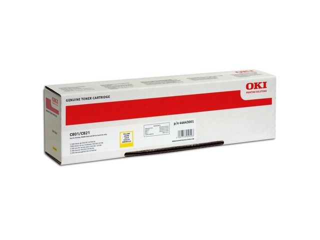 Toner Oki C801/C821 7.3K geel