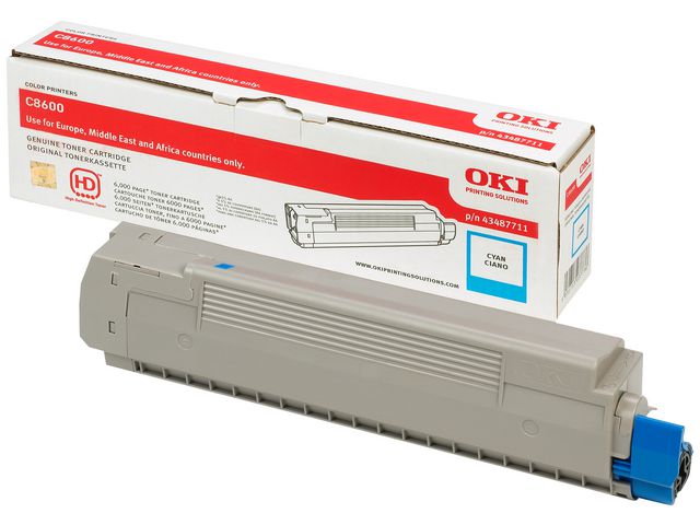 TONER OKI C8600, C8800 CYAAN