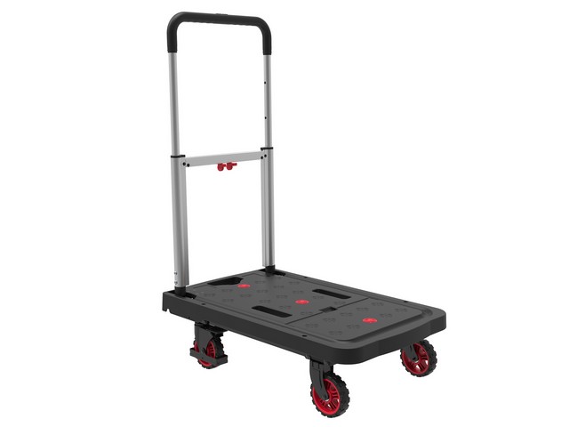 Trolley opvouwbaar 137kg zwart metaal