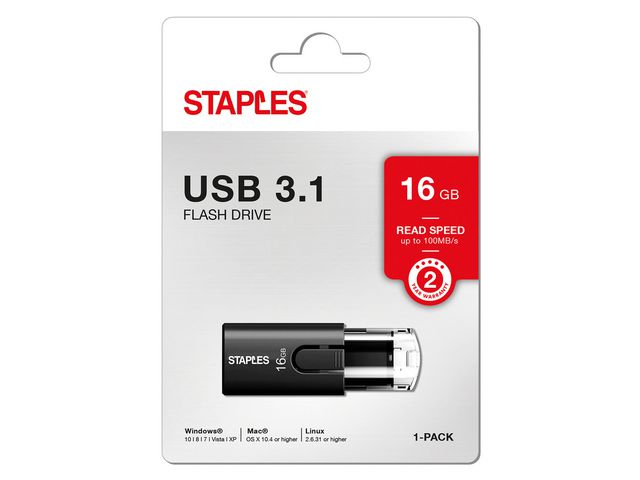 USB Stick Staples slider 3.1 flash 16GB