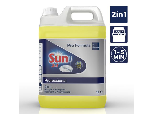 Vaatwasmiddel en spoelglans Sun 2in1 5L