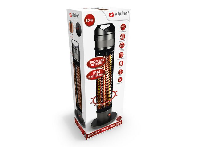 Verwarming Alpina 800W infrarood carbon