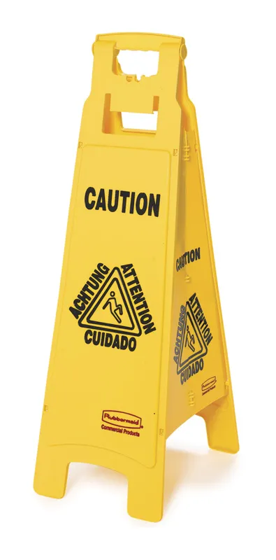 Vierzijdig waarschuwingsbord - meertalig, Rubbermaid