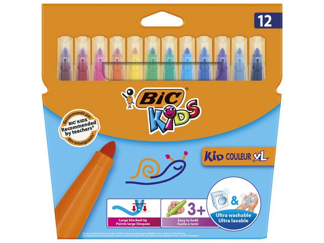 Viltstift Bic Kids couleur XL ass/pk12