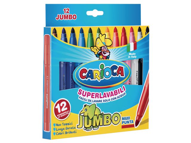 Viltstift Carioca Jumbo ass / pk12