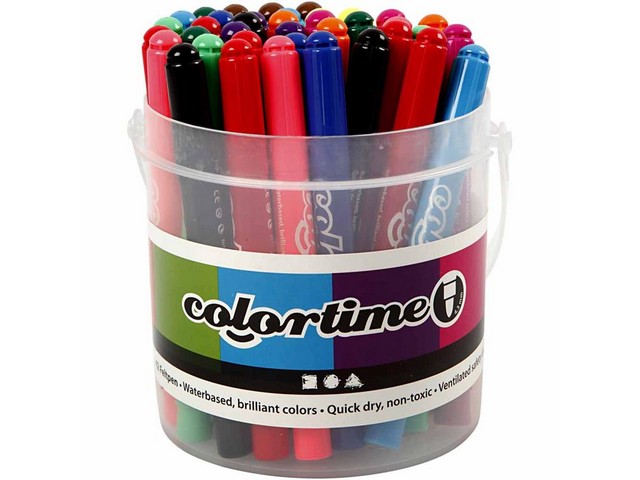 Viltstift Colortime 5mm assorti/pk42