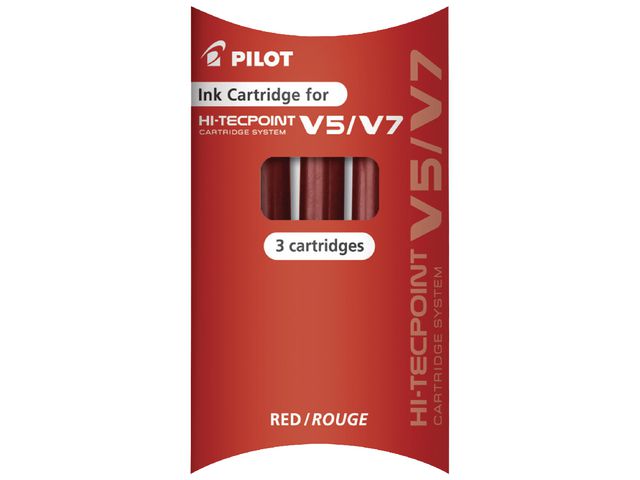 Vulling Pilot HiTec V7 0,4mm rood/ds12x3