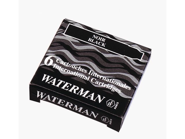 Vulling vulpen Waterman kort zwart/ds 6