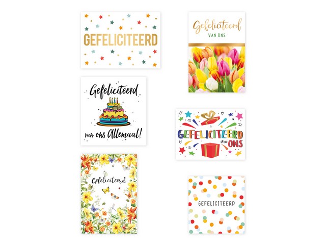 Wenskaart felicitaties/pk6