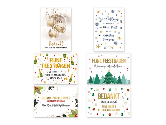 Wenskaart Kerst&Nieuwjaar collega/pk6