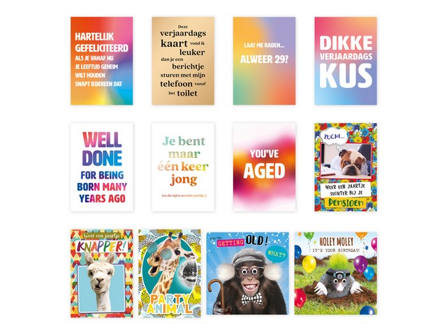 Wenskaart verjaardag humor/pk12