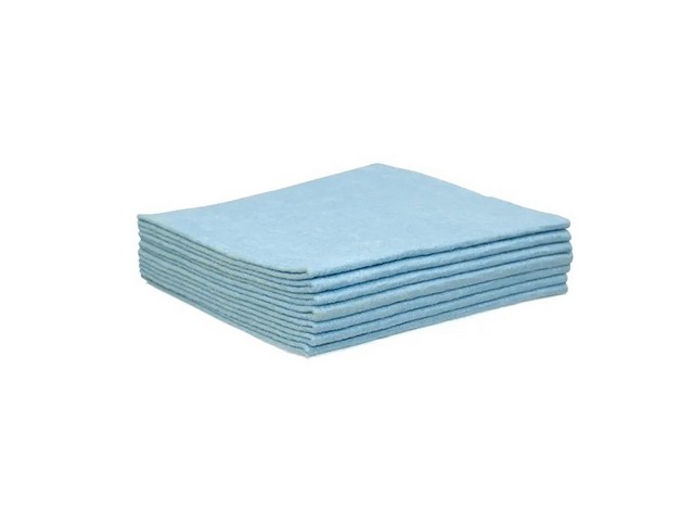 Werkdoek 38x40cm 1/4vouw blauw/pk200