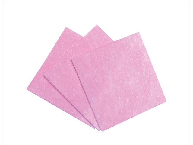 Werkdoek 38x40cm 1/4vouw roze/pk65