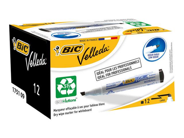 Whiteboardmarker Velleda ECO 1751 zw/d12