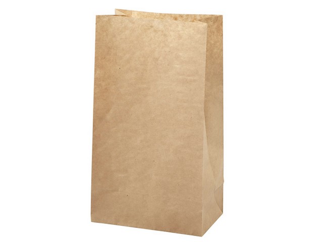 Zak papier 15x9x27cm 50g bruin/pk100