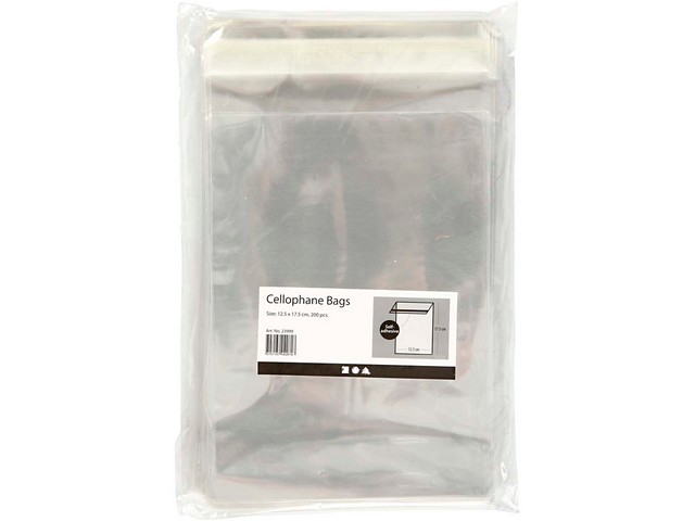 Zakje cellofaan 173x123mm 25my/pk200