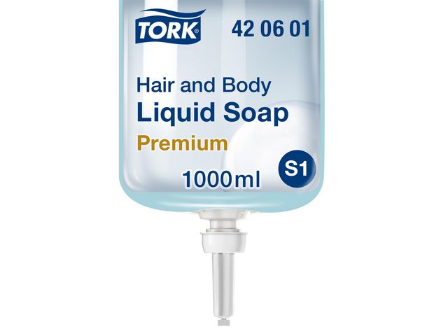 Zeep Tork S1 Prem Liq Hair+Body 1L/ds6