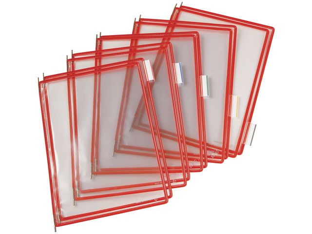 Zichtpaneel Tarifold A4 PVC rood/doos 10
